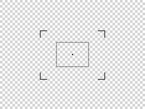 Logo Template with camera target icon. Photo camera viewfinder screen. Isolated Stock Illustration