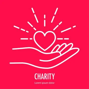 Logo template for charity Stock Illustration