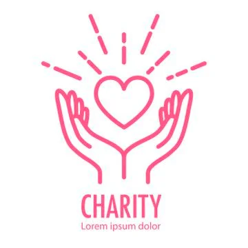Logo template for charity Stock Illustration
