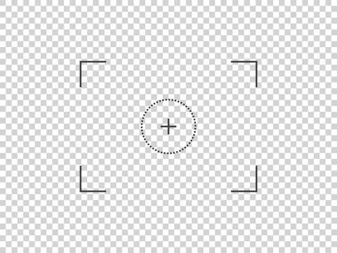 Logo Template with circle camera target icon. Photo camera viewfinder. Isolated Stock Illustration