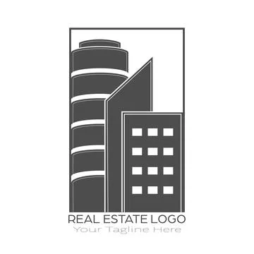 Logo template for construction and real estate, rental, rental Stock Illustration