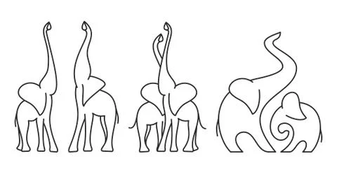 Logo template of elephant Stock Illustration