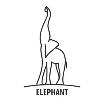 Logo template of elephant Stock Illustration