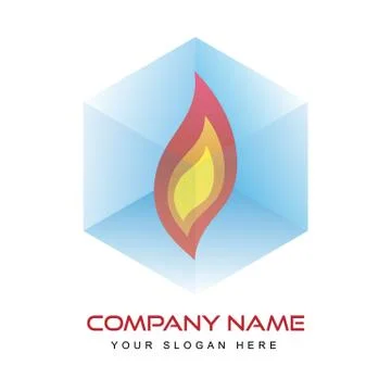 Logo template - fire in Stock-Illustration