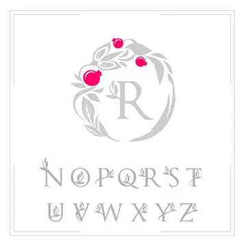 Logo template the letters are framed with a pattern Stock Illustration