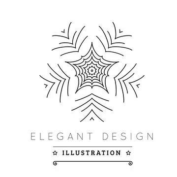 Logo template. Logo template. Black and white design. Outline style. Conce... Stock Photos