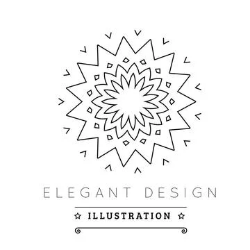 Logo template. Logo template. Black and white design. Outline style. Conce... 写真素材