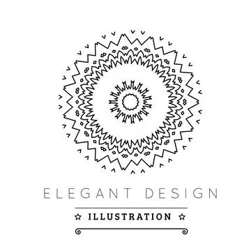 Logo template. Logo template. Black and white design. Outline style. Conce... Stock Photos