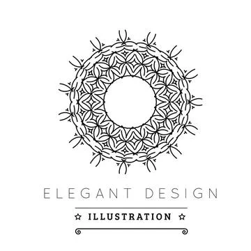 Logo template. Logo template. Black and white design. Outline style. Conce... Foto stock