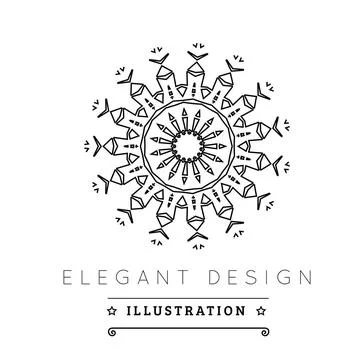 Logo template. Logo template. Black and white design. Outline style. Conce... 写真素材