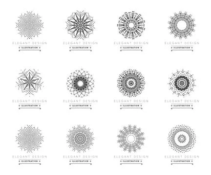 Logo template. Logo template. Black and white design. Outline style. Conce... 写真素材