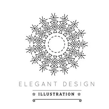 Logo template. Logo template. Black and white design. Outline style. Conce... 写真素材