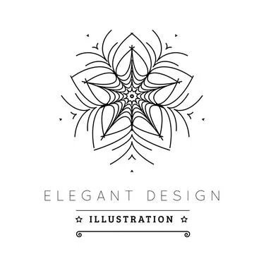 Logo template. Logo template. Black and white design. Outline style. Conce... 写真素材