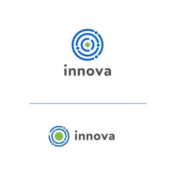 Logo template with molecule idea for medical clinic scientific business servi Stock Illustration