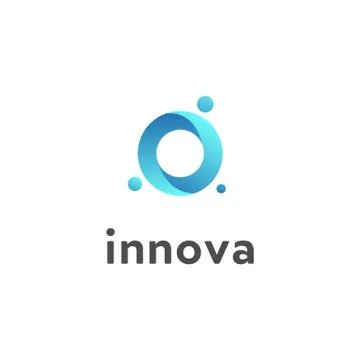 Logo template with molecule idea for medical clinic scientific business servi Stock Illustration