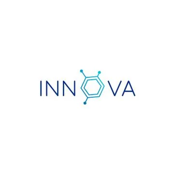 Logo template with molecule idea for medical clinic scientific business servi Stock Illustration