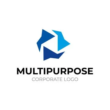 Logo template, on the theme of technology and development, fashionable modern Stock Illustration