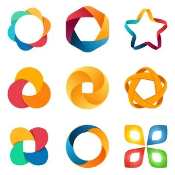 Logo templates set. Stock Illustration