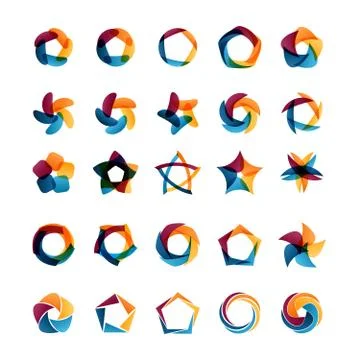 Logo templates set. 스톡 일러스트