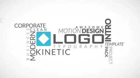 Logo Text Mosaic Typography Intro - Clean &amp; Stylish Promo Advert Animation Stockmateriaal After Effects