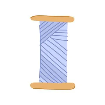 Logo thread spool cartoon vector illustration Stock Illustration
