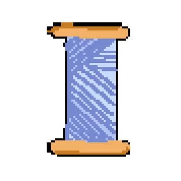 Logo thread spool pixel art vector illustration イラスト素材