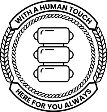 A logo with three circles and a rope around it Stock Illustration
