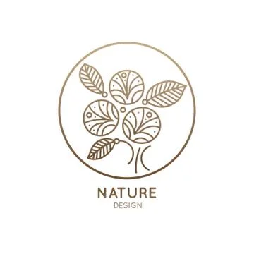 Logo three flowers in circle Stock Illustration