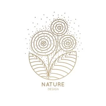 Logo three flowers Stock Illustration