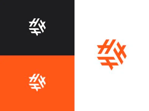 Logo three letters H. Initials, icon design template. Stock Illustration