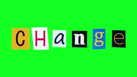 The logo with title change compiled from moving letters on alpha channel Stock Footage 265524224