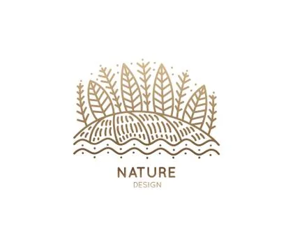 Logo of trees and fields Stock Illustration