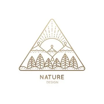 Logo triangle mountain Stock Illustration