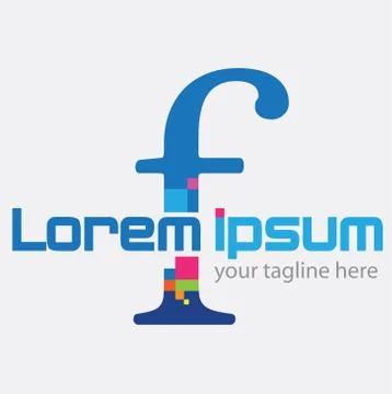 Logo type F Stock Illustration