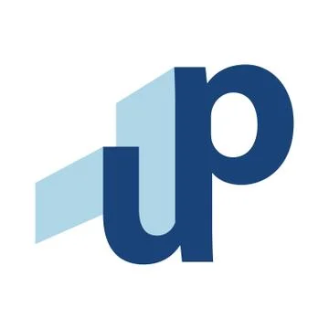 UP logo typography U &amp; P letters icon vector template illustrations Stock Illustration