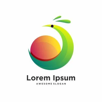 Logo unique gradient colorful design illustration Stock Illustration