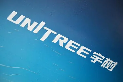 The logo of Unitree Robotics is seen in this undated photo. The Chinese robot Foto stock