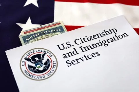 Logo U.S. Citizenship and Immigration Services Social Security Stock Photos