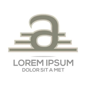 Logo Vector AE Lettermark Business Stock Illustration