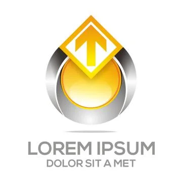 Logo Vector Arrow Circle Concept Stock Illustration