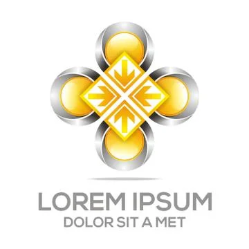 Logo Vector Arrow Circle Concept Stock Illustration