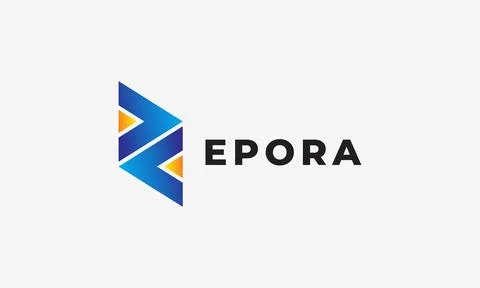 Logo vector blue color arrow sharp concept minimalism art symbol triangle sty Stock Illustration