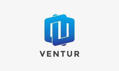 Logo vector chain minimalist design colorful concept trendy network connect.. Stock Illustration