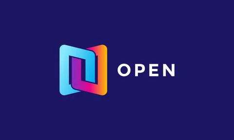 Logo vector chain minimalist design colorful concept trendy network connect.. イラスト素材