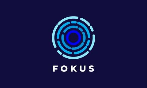 Logo vector circle line rounded concept power touch click branding stylish .. Stock Illustration