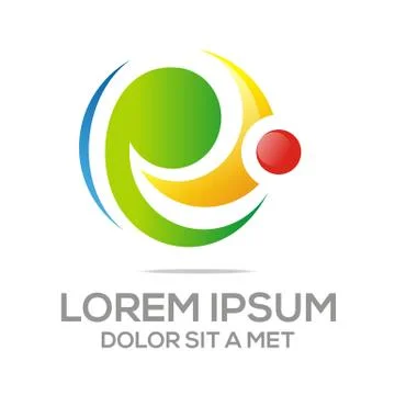 Logo Vector Circle People Abstract Stock Illustration