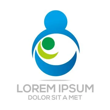 Logo Vector Circle People Abstract Care Stock Illustration