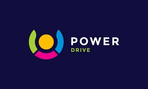 Logo vector click button symbol touch icon sign on off power Stock Illustration