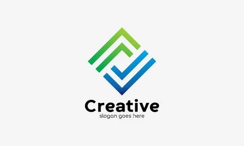 Logo vector creative square line check list agreement achievement business .. Stock Illustration