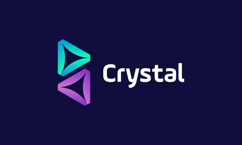 Logo vector crystal triangle element stone jewelery concept gem trend luxur.. Illustrazione stock